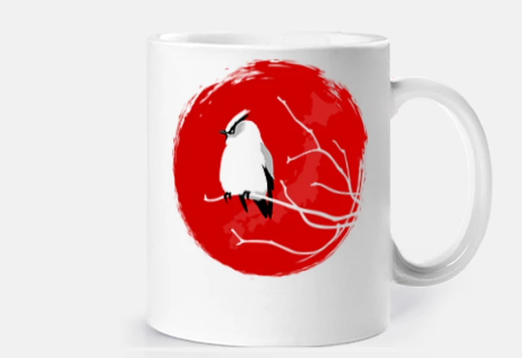 Tazza passero bandiera giapponese