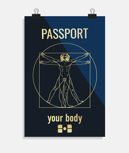 Poster passport leonard da vinci vitruvius poster decoration poster