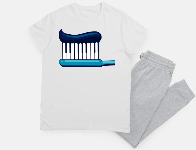 Pijama Pasta dientes piano