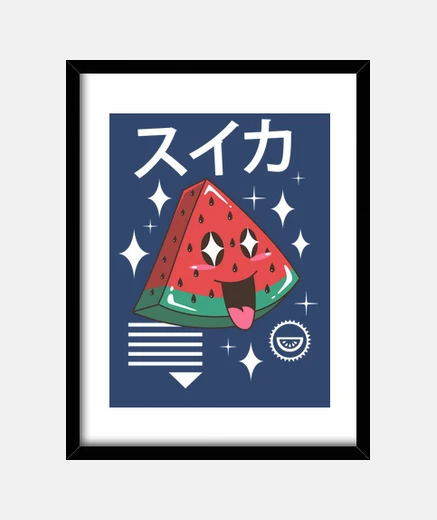 Cadre pastèque kawaii