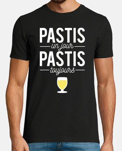 Tee-shirt Pastis un jour pastis toujours jaune