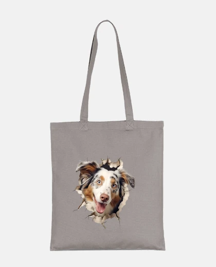 Bolsa pastor australiano azul merle agujero lof, bolso de mano