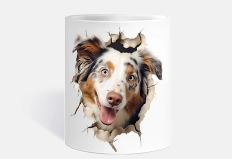 pastore australiano blue merle foro lof, tazza personalizzabile