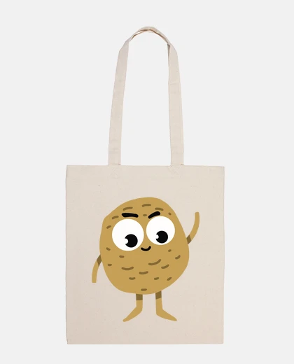 Bolsa patatas fritas smiley bolso mercado compras verduras totalizador gracioso humor