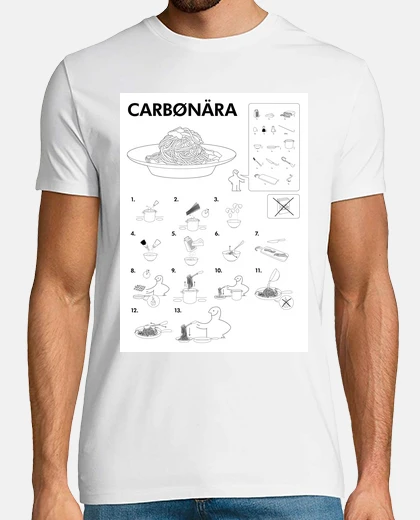 Tee-shirt pâtes carbonara