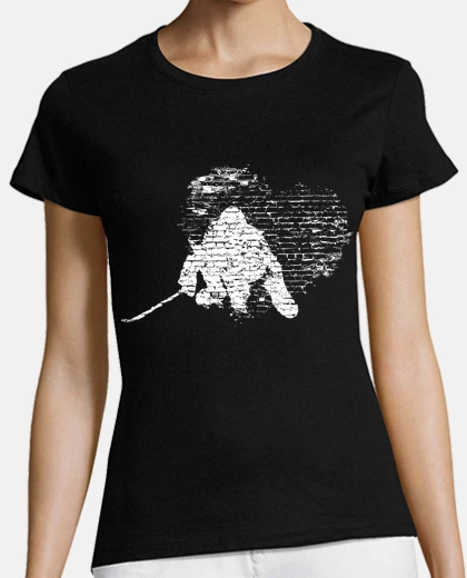 Tee-shirt patins de hockey gardien de but coeur