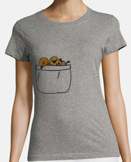 Playera Patitos de bolsillo camiseta chica