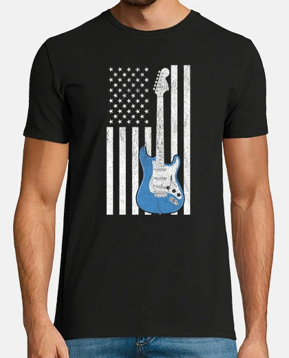 Tee-shirt Patriotic Electric Guitar