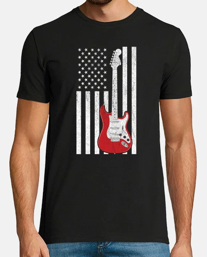Tee-shirt Patriotic Electric Guitar