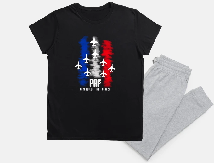 Pyjama patrol of france paf tricolor silhouett