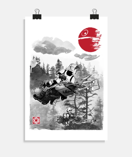 Póster Patrolling the Endor Moon