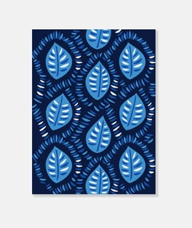 patrón bastante decorativo de hojas azules
