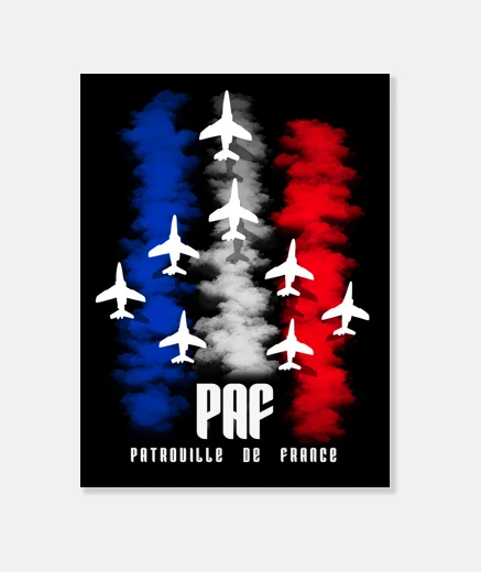 Tableau Patrouille de France PAF silhouette tri