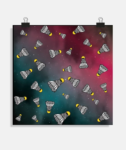 Poster pattern bad minton