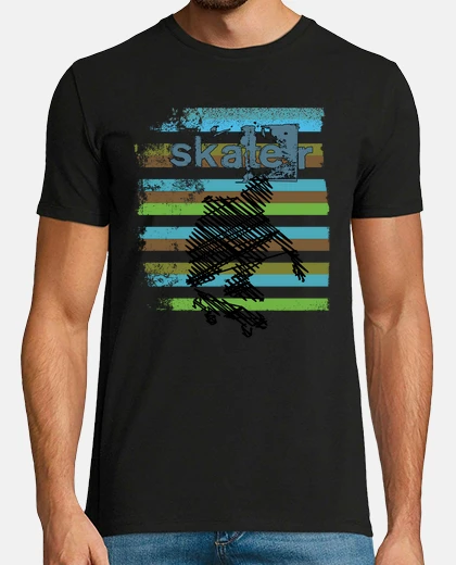 T-shirt pattinaggio in difficoltà skateboard pattinatore grunge regalo