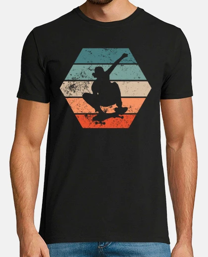T-shirt pattinatore skateboard retrò