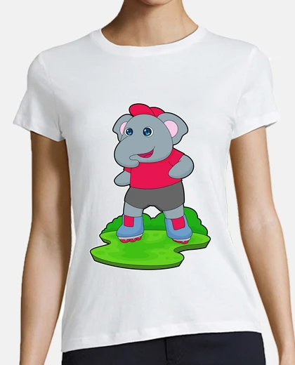 T-shirt pattini in linea elefante pattini in li