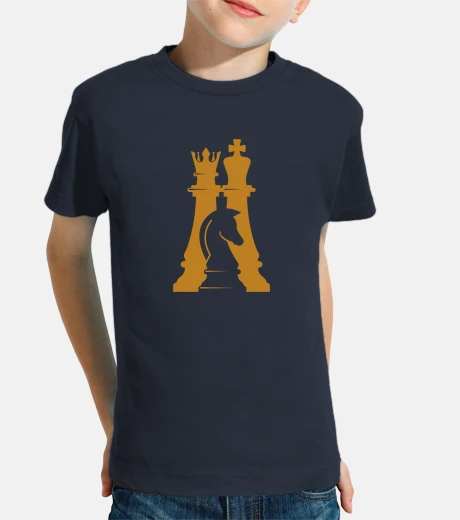Kids pawn chess knight shadow king and queen