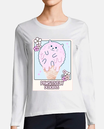 Playera pawsitively delicious cat ice cream