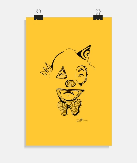 Póster payaso triste - cartel