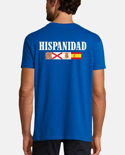 Tee-shirt pays et origine hispanidad. avant et arrière