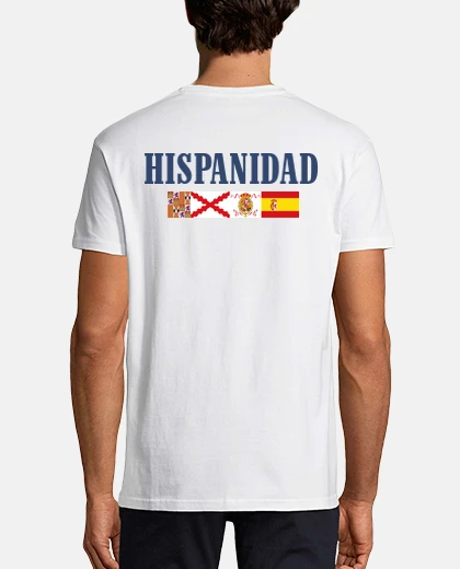 Tee-shirt pays et origine hispanidad. avant et arrière