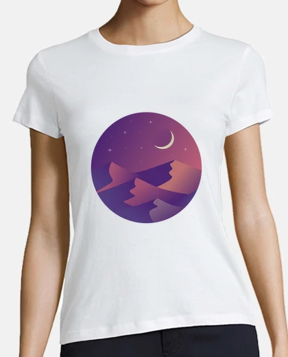 Tee-shirt paysage désertique de nuit