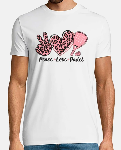 Camiseta paz amor pádel madre jugador de pádel