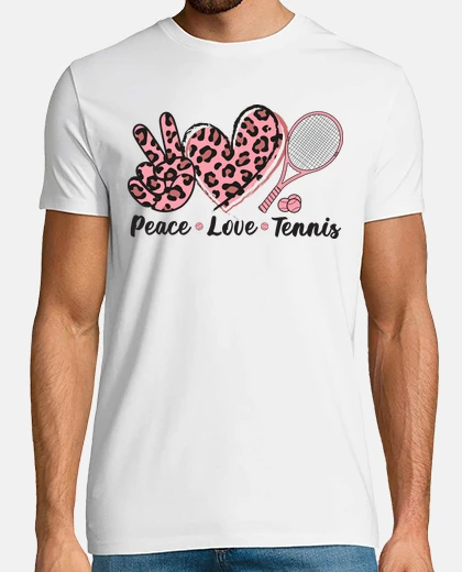 Camiseta paz amor tenis mujer tenista