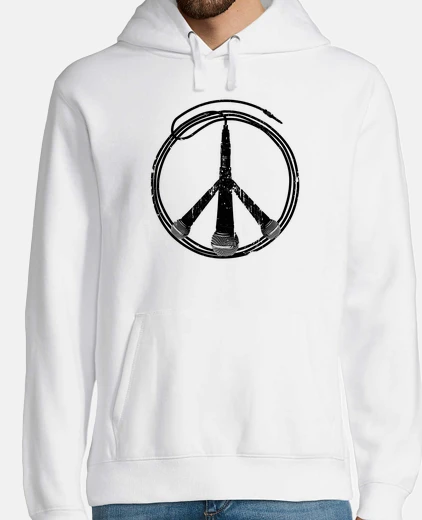 Sudadera paz y música (negro)
