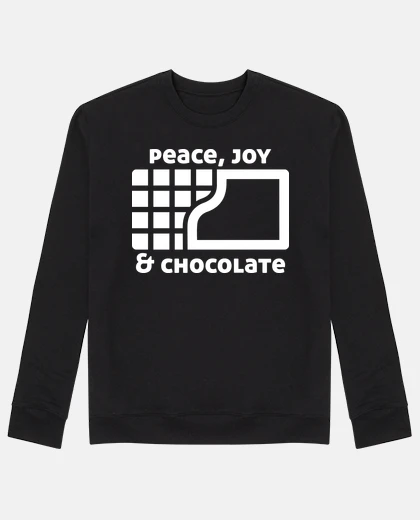 Hoodie peace joy amp chocolate (dark)