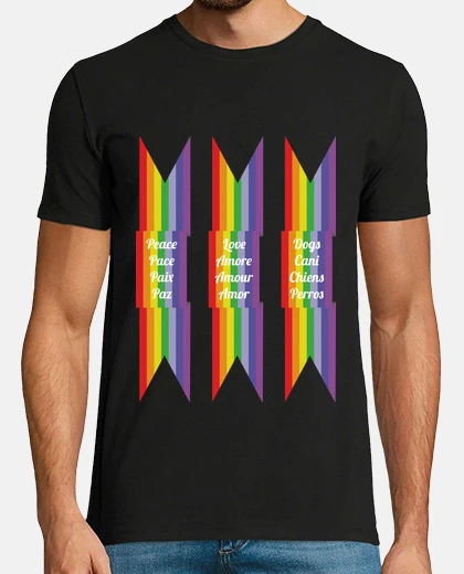 Camiseta Peace love and dogs Collection