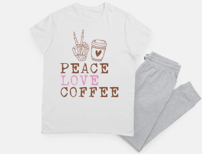 Pijama PEACE LOVE COFFEE