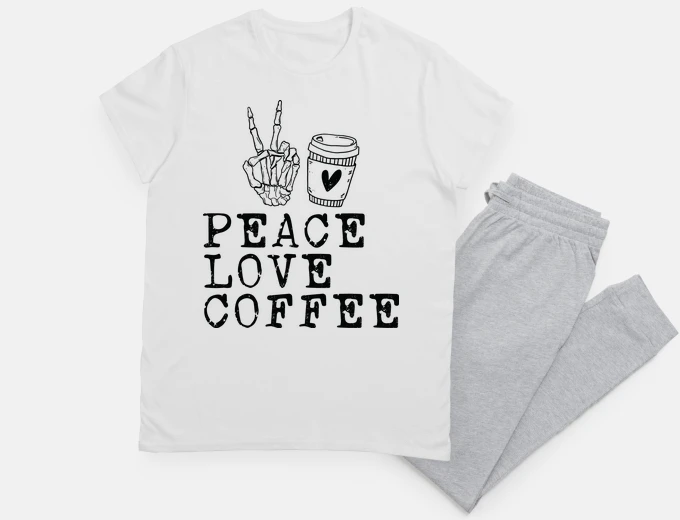 Pijama PEACE LOVE COFFEE