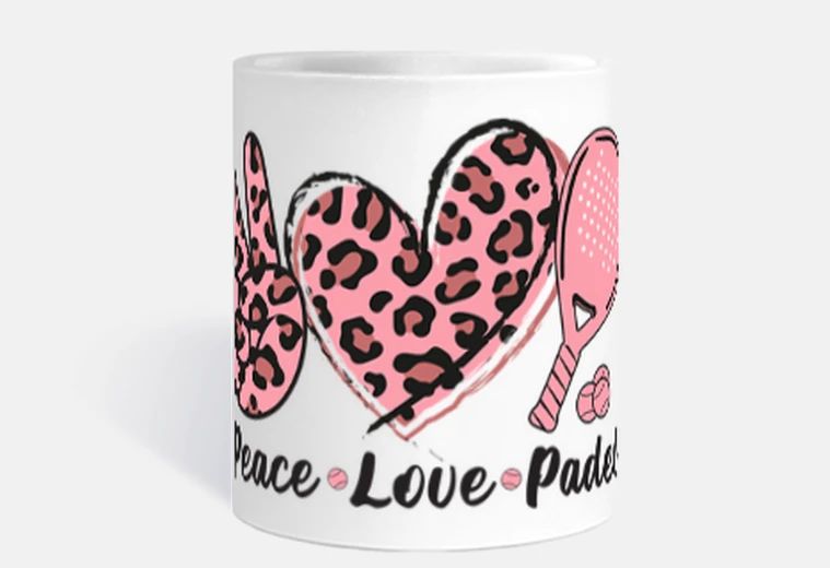 Cup peace love padel mother padel player