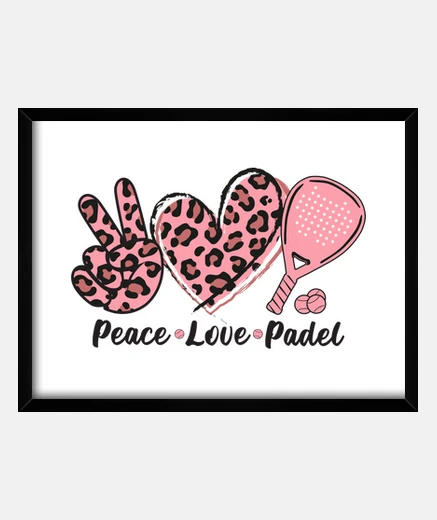 Framed peace love padel mother padel player