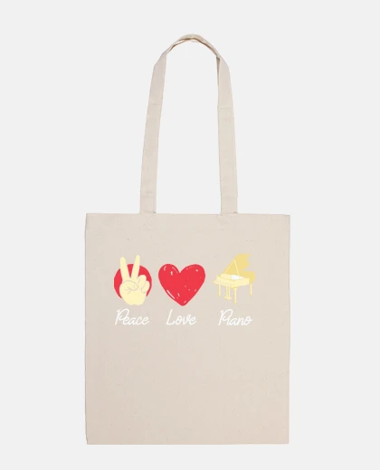 Bag peace love piano
