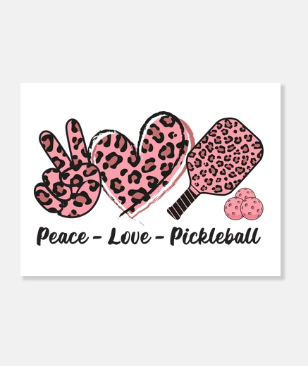 Wall peace love pickleball