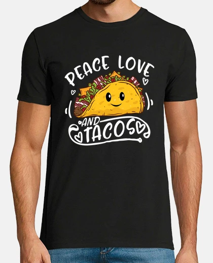 Tee-shirt Peace Love Tacos Cinco De Mayo Funny Mexican Food Lover Tacos Tuesday Cute Graphic Women Gift