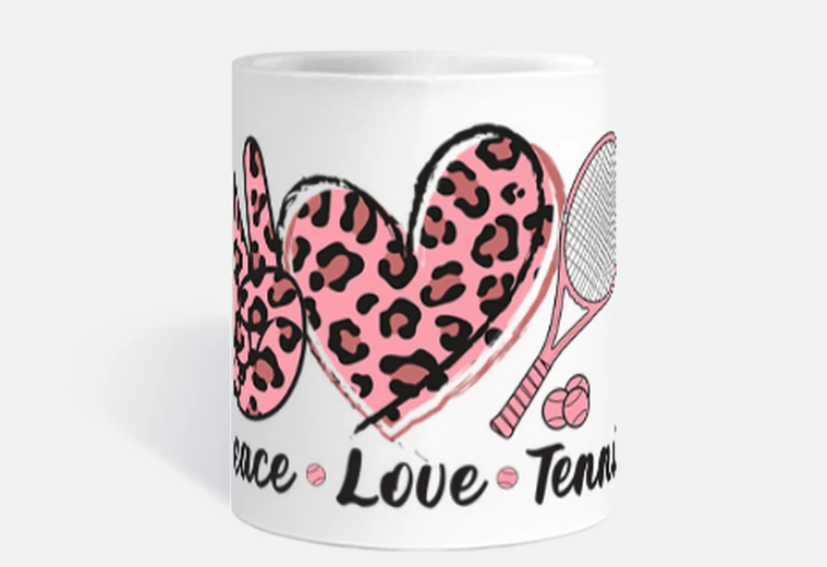 Tazza Peace Love Tennis Mamma Tennista