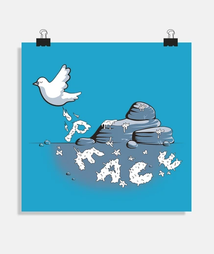 Poster peace messenger (blue)