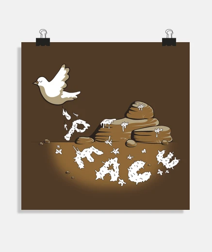 Poster peace messenger (brown)