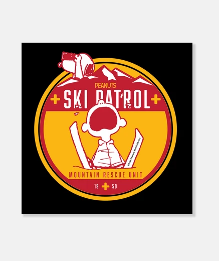 Tableau Peanuts Ski patrol