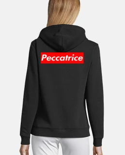 Peccatrice - Felpa Nera - Fronte e Retro