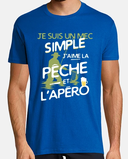 Tee-shirt Péche - un mec simple