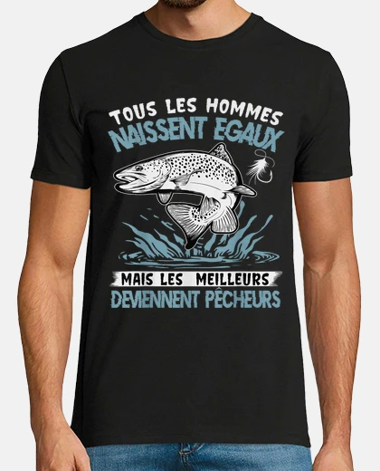 Tee-shirt Peche à la truite Cadeau Pecheur matéri