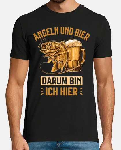 Tee-shirt pêche aux anges et à la bière