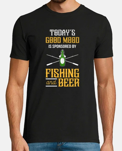 Tee-shirt pêche et bière bonne humeur tournois de pêche à la mouche