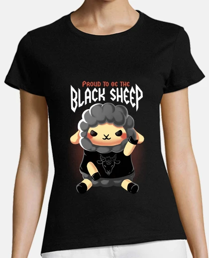 T-shirt pecora nera - pecora carina in heavy metal