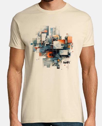 Tee-shirt peinture abstraite cubiste